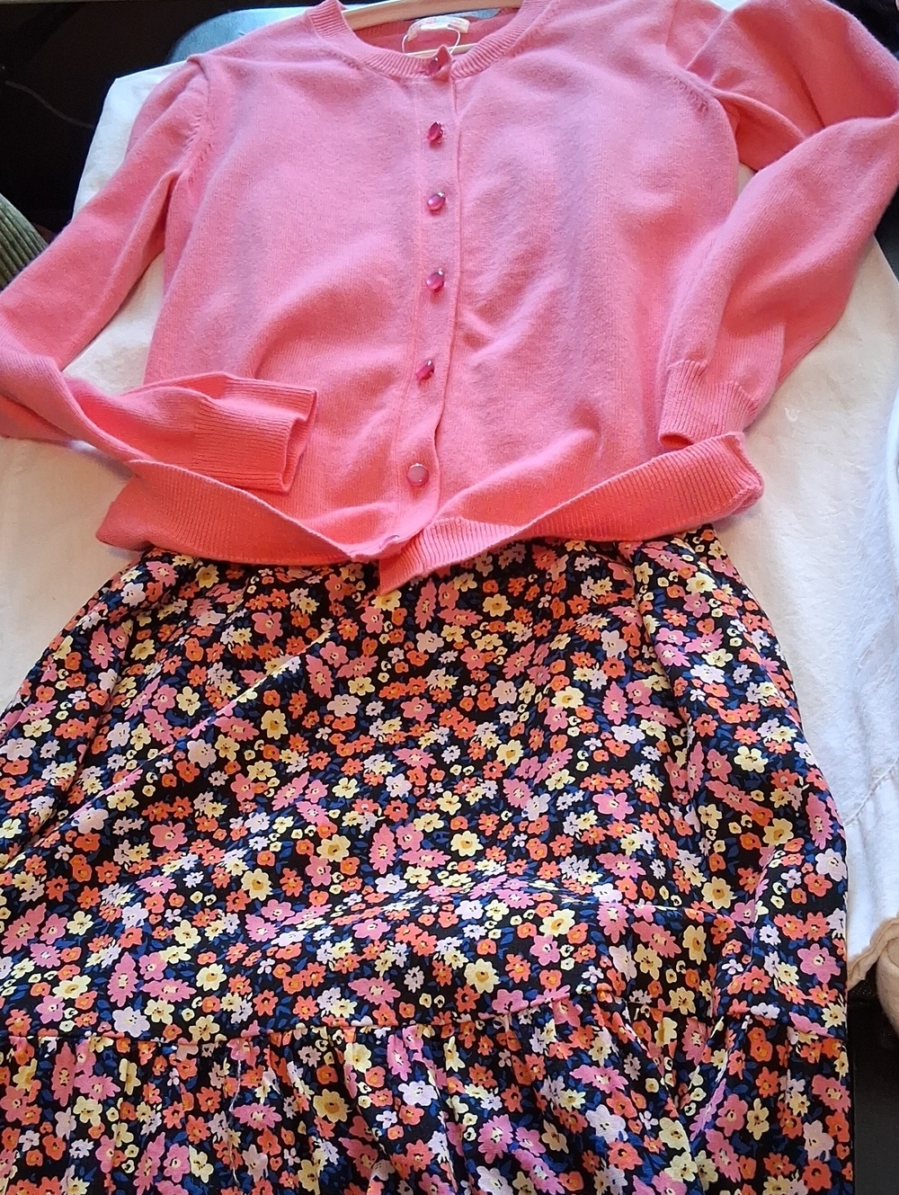 Classic Crewcuts Pink Sweater Button-Up (Size-12 )Only Dress Is Separate.
